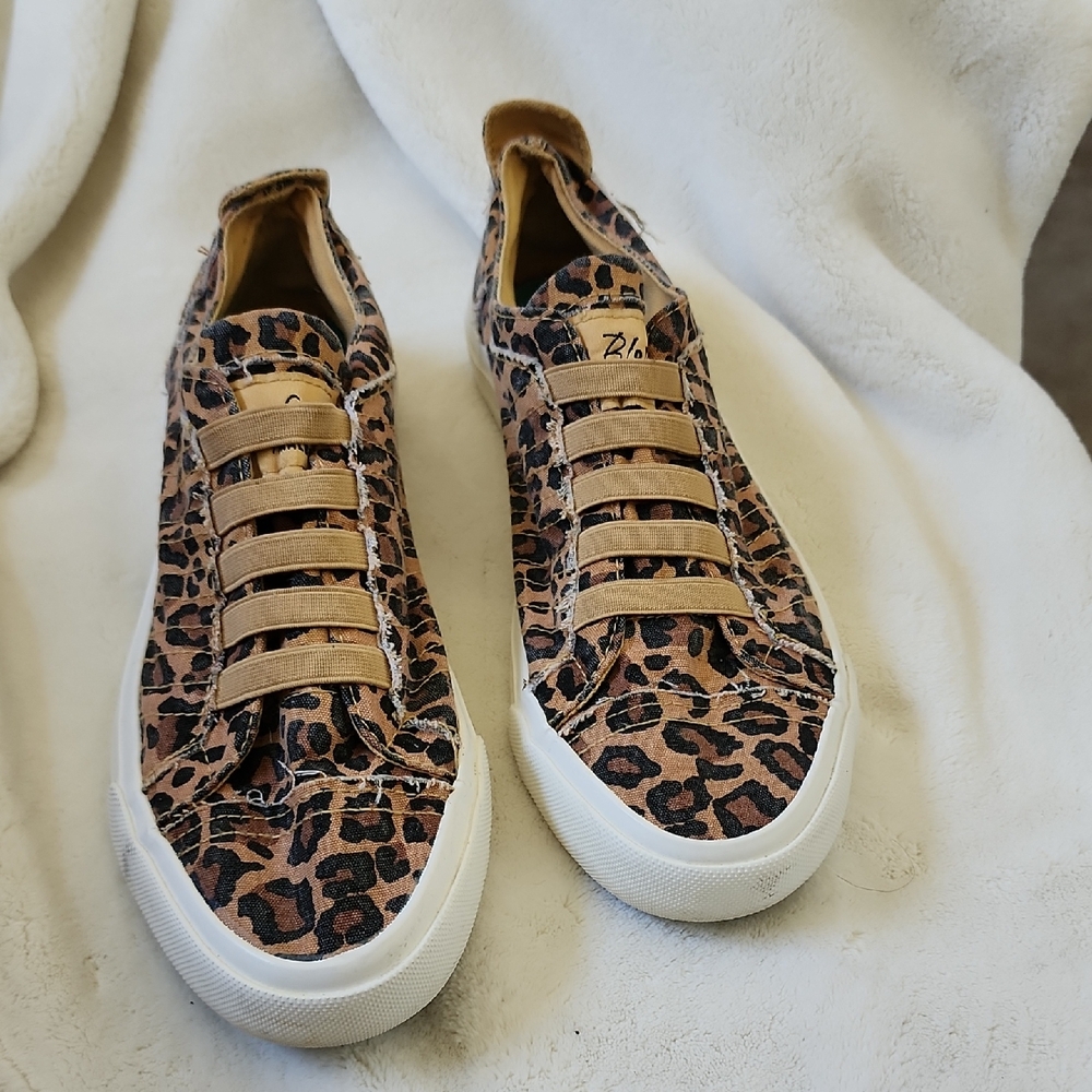 Blowfish Leopard Print Slip-On Sneakers - Brown & Black